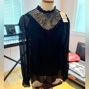 Derek Lam Blouse with Under Tank Black Size 6 Sheet New with Tags, Gorgeous!!!!